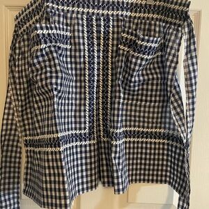 Blue and White Gingham Apron‎